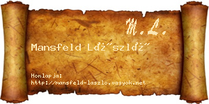 Mansfeld László névjegykártya