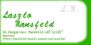 laszlo mansfeld business card